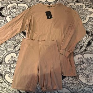 Fashion Nova | Mocha 2-Piece Set | Airport Outfit | Lounge | Size Medium